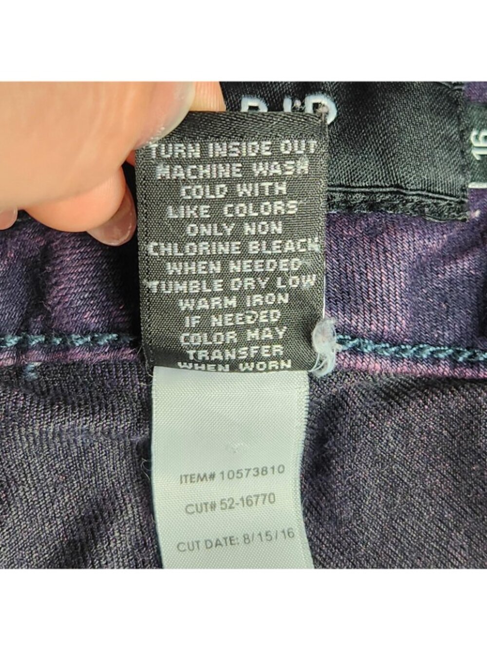 Torrid Jeans Womens 16 Purple Pink Mid Rise Skinny Stretch Casual Denim - Picture 12 of 12